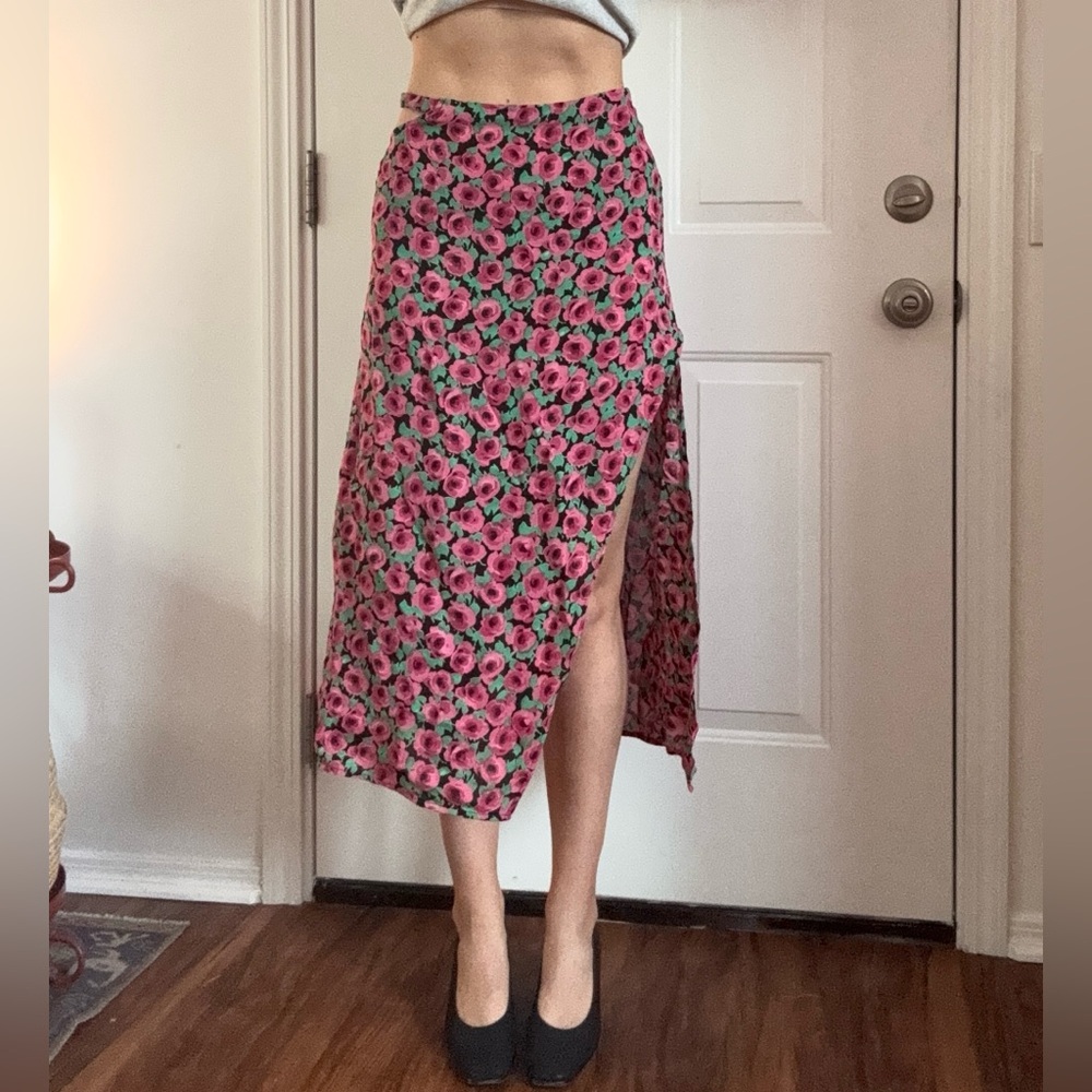 For Love and Lemons Cut-Out Midi Skirt